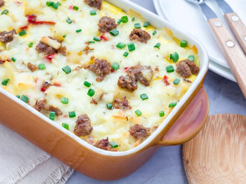 Kohlrabi-Auflauf mit Hackfleisch