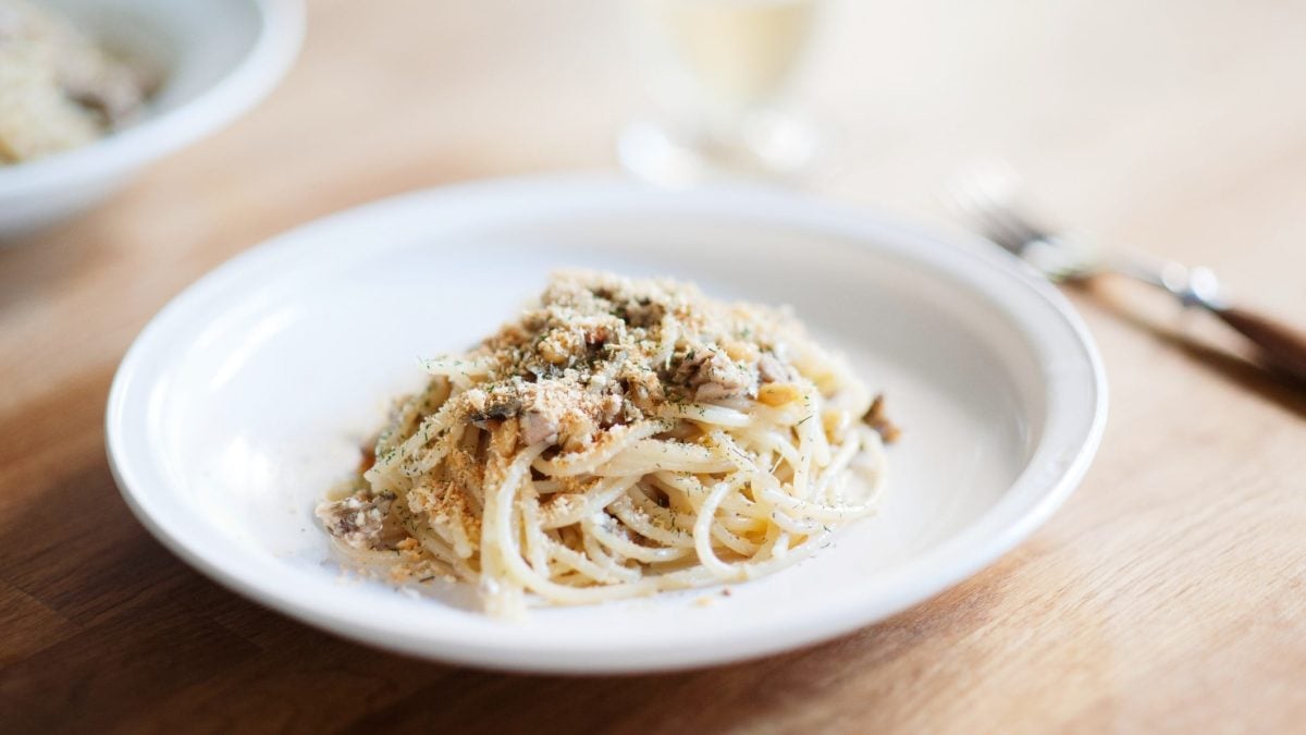 Pasta mit Fenchel-Sahnesoße mit Sardinen