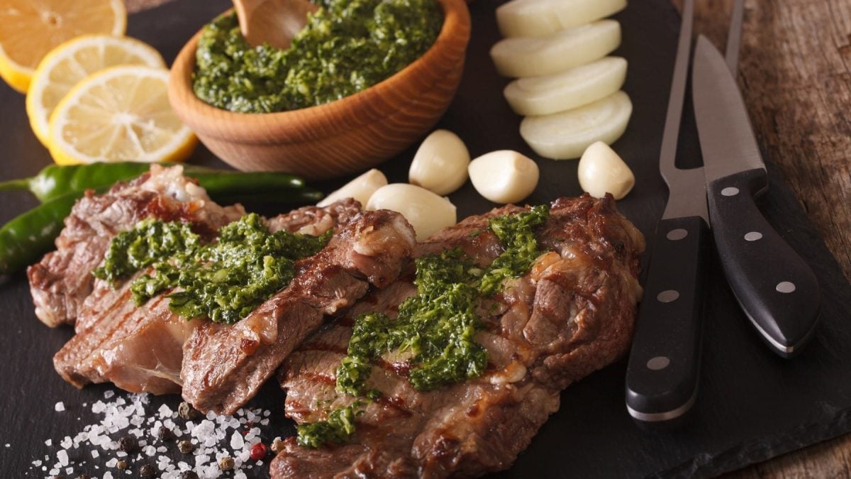 Steak mit selbstgemachtem Pesto