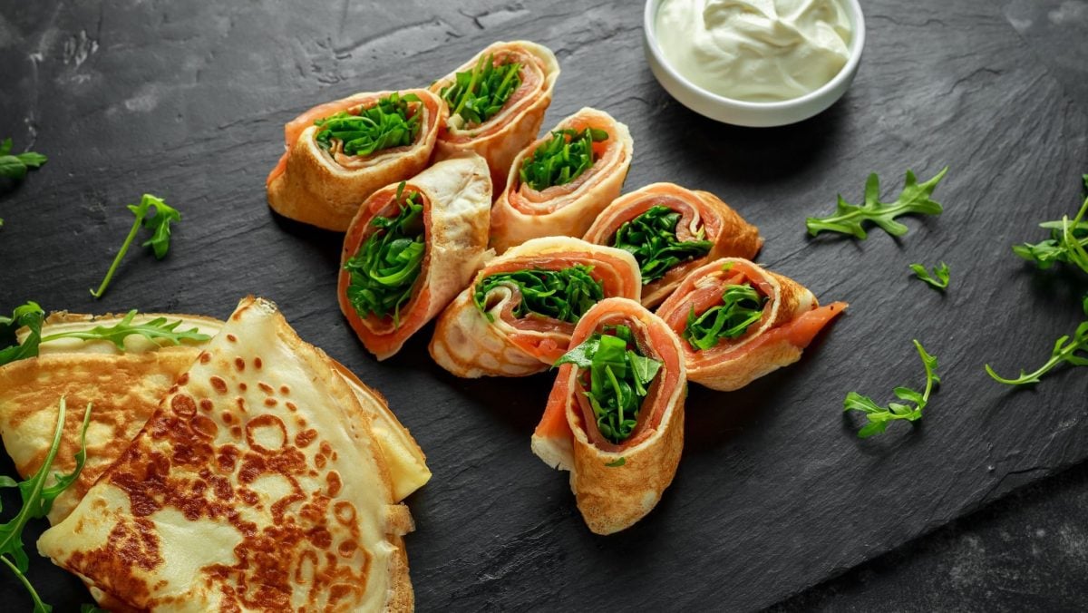 Lachs-Crêpe-Röllchen