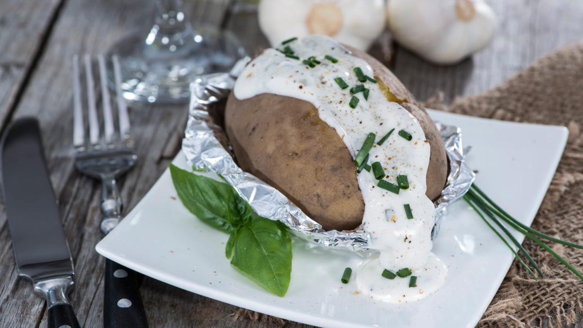 Ofenkartoffel mit Quark