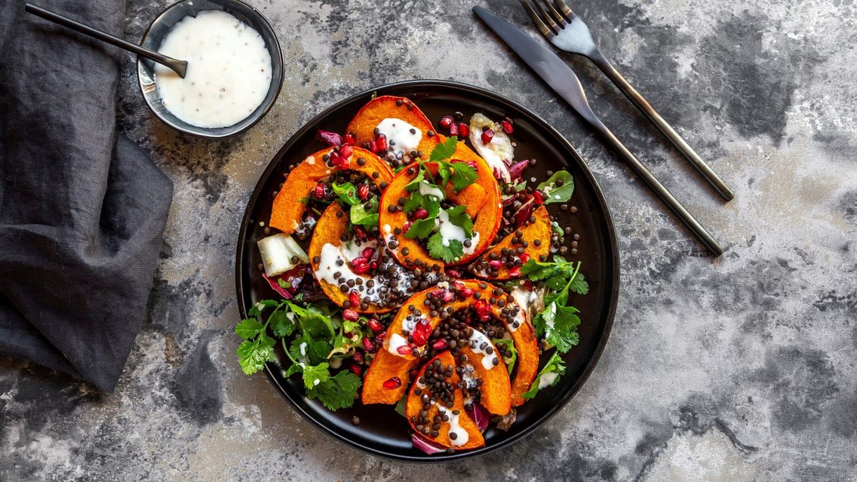 Kürbissalat mit Granatapfel
