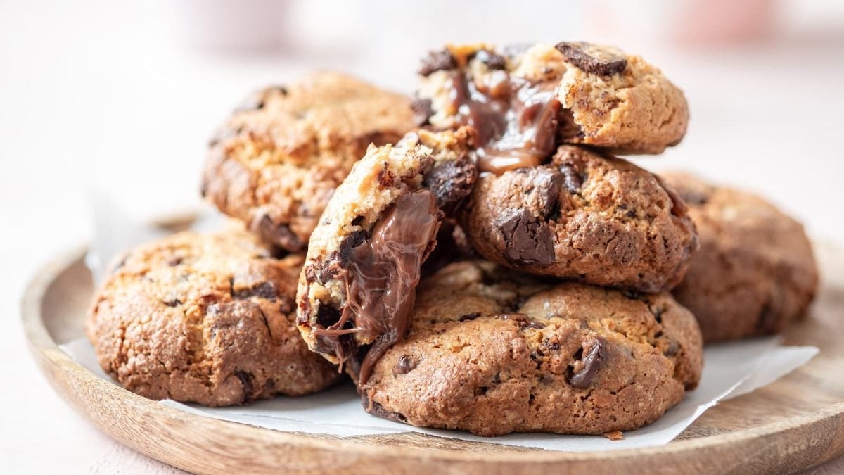 Ein Stapel mit Milky Way Cookies.